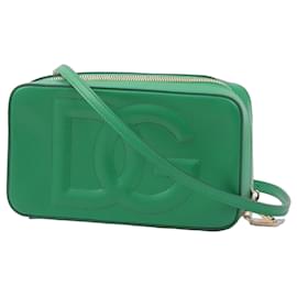 Dolce & Gabbana Bolso de hombro DG Logo en cuero verde