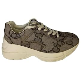 Sneakers Gucci Rhyton GG Supreme marrone taglia 37