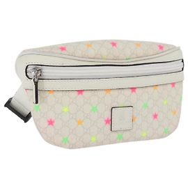 Marsupio per bambini GUCCI PVC Bianco Argento 311159 Auth ARZ010A