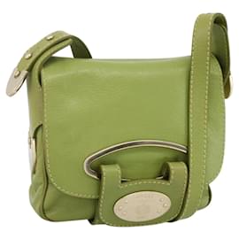 BALLY Sac à épaule en cuir Vert clair Auth BA11358A - Bally