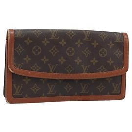 LOUIS VUITTON Pochette Damier Monogram GM Borsa Clutch M51810 LV Auth 174449
