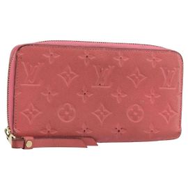PORTAFOGLIO ZIPPY MONOGRAM EMPREINTE LOUIS VUITTON Rosa M64090 LV Auth bs33860