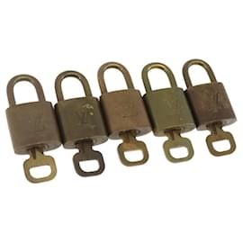 LOUIS VUITTON Ensemble de 5 Cadenas en métal Doré LV Auth 167111