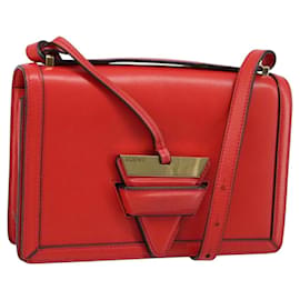 Borsa a Spalla LOEWE in Pelle Rossa e Oro Auth ki6486