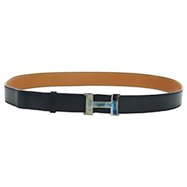 Cintura HERMES Constance in pelle vintage 29,5"" blu navy Auth am11019A - Hermès