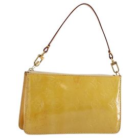 LOUIS VUITTON Bolsa Lexington Monogram Vernis Beige M91010 LV Auth ARZ319