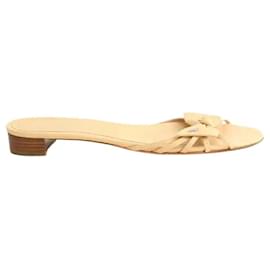 Beige leather sandals - Chanel