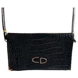 Christian Dior Clutch Bag - Vintage - Schwarzes Leder