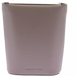 Mini-Tasche aus taupefarbenem Leder - Autre Marque
