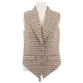Michael Kors Blazer beige a quadri in lana