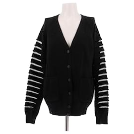 Schwarzer Cardigan mit weißen Streifen - Alexander Wang