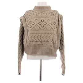Beige Wollpullover mit Stehkragen - Isabel Marant