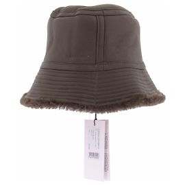 Cappello bob in finta pelliccia marrone Yves Salomon