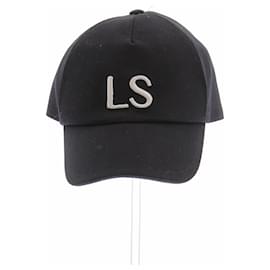 Cappellino Luisa Spagnoli nero in cotone con logo bianco