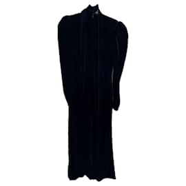 Autre Marque Kurzes schwarzes Samtkleid
