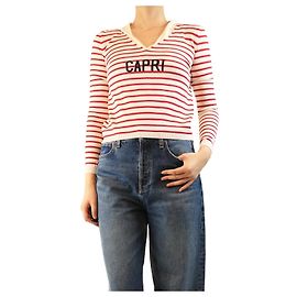 Dior Pull en maille fine à rayures - taille UK 8