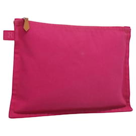 Hermès HERMES Bora Pouch GM Bag, Straw Cotton, Natural, Men's