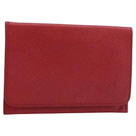 Kartenetui aus rotem Leder von Hermès