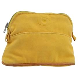 Pochette Bolide Hermès Jaune en Coton
