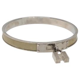Hermes Beige Silver Cuff Bracelet - Hermès