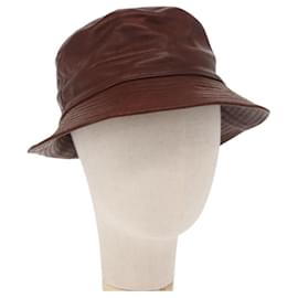 Sombrero Hermès de piel marrón