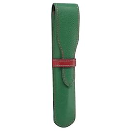 Étui à stylo Hermès 2210 Vert en Cuir