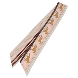 Foulard Twilly Hermès in seta rosa