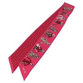 Foulard Twilly Hermès in seta rosa