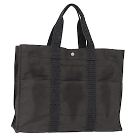 Hermès Her Line Tote Grau Baumwolle