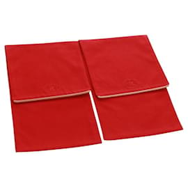 Pochette Hermès Birkin Rouge en Coton