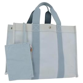 Borsa Tote Bora GM Hermès Blu in Cotone