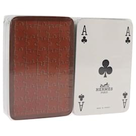 Mini Carte da Gioco Hermès Carta Marrone Verde