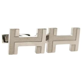 Hermès H Cuffs Silvery Metal Bracelet