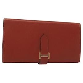 Hermès Birkin Geldbörse aus braunem Leder