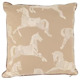 Cuscino Hermès in cotone beige