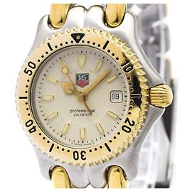 TAG HEUER Sel Professionelle 200M Goldbeschichtete Stahluhr WG1321