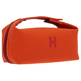 Pochette Hermès Birkin Orange en coton