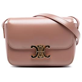Celine Rosa Teen Pelle di Vitello Lucida Triomphe Crossbody - Céline