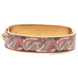 Pulsera Hinge Confidential Monograma de Esmalte Baño de Oro Rosa Louis Vuitton S