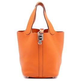 Hermès Arancione Clemence Picotin Lock 18