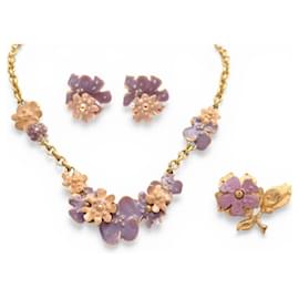 SET VINTAGE JEAN LOUIS SCHERRER COLLANA + ORECCHINI + BROCCO IN EMAIL