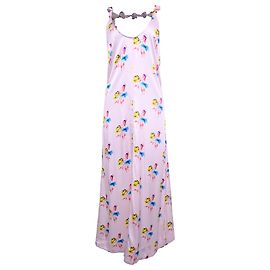 Ganni Floral Printed Midi Slip Dress aus mehrfarbigem Seidenmaterial