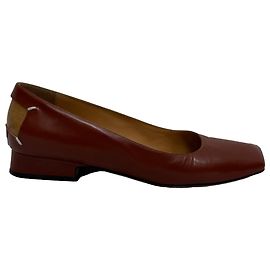 Maison Martin Margiela Ballerine Décortiqué con Quattro Cuciture in Pelle Marrone di Maison Margiela