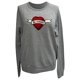 Rime Bis Pullover aus grauer Merinowolle von Zadig & Voltaire