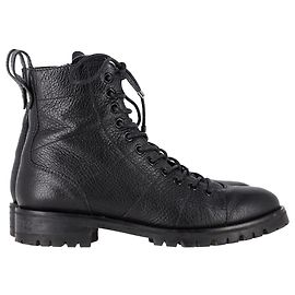 Stivaletti con lacci Cruz in pelle nera di Jimmy Choo