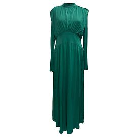 Vestido maxi de jersey con recortes y fruncidos Farm Rio en viscosa verde
