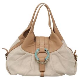 Bulgari Bvlgari Chandra Hobo Grande in Tela e Pelle