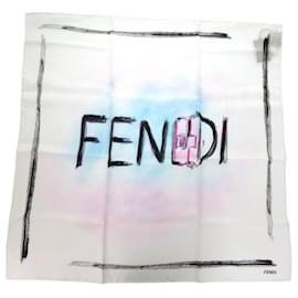Bufanda de seda con logo Baguette Mania de Fendi