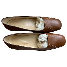 Autre Marque Elegante Damen Schuhe Cinzia Valle aus braunem Leder