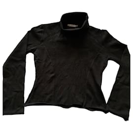 Pull noir à col roulé avec motif floral - Autre Marque